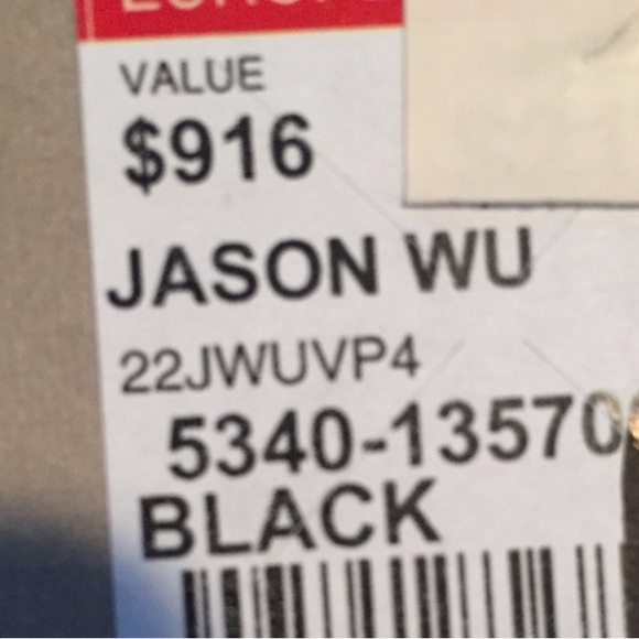 Jason Wu, worn one time black and gold heals size 38 / 8 - Picture 7 of 7